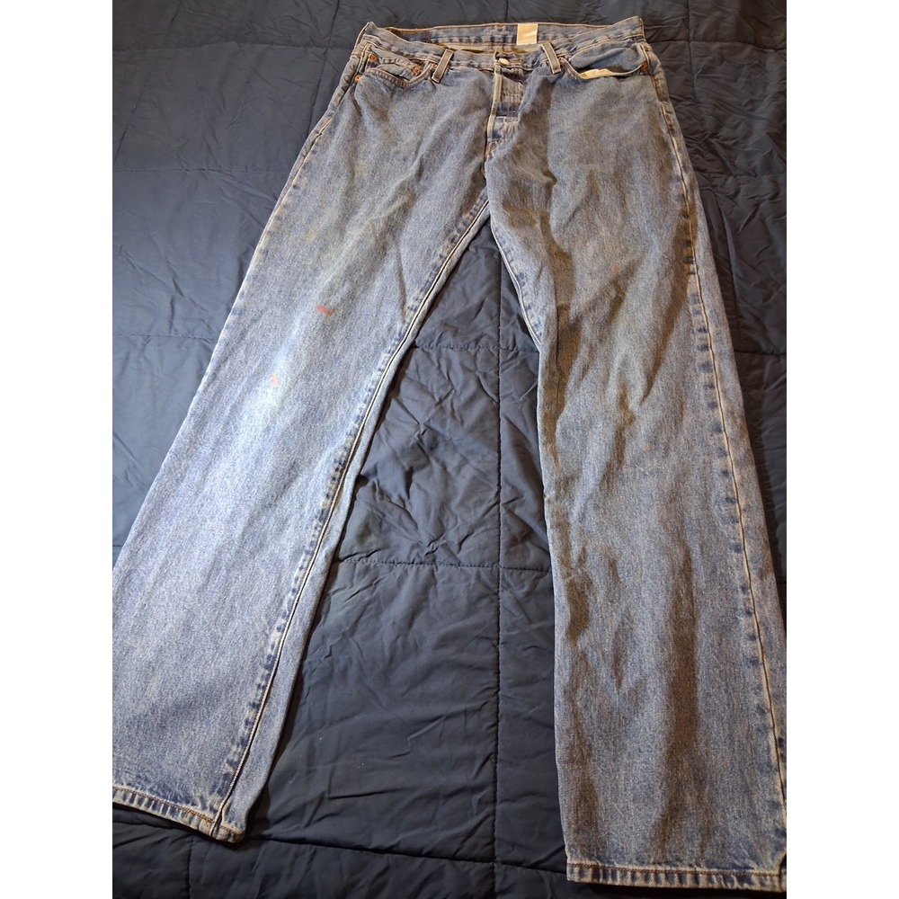 Levi's 501 Men's Jeans Original Fit Straight Leg Button‎ Fly 36x36 Distressed